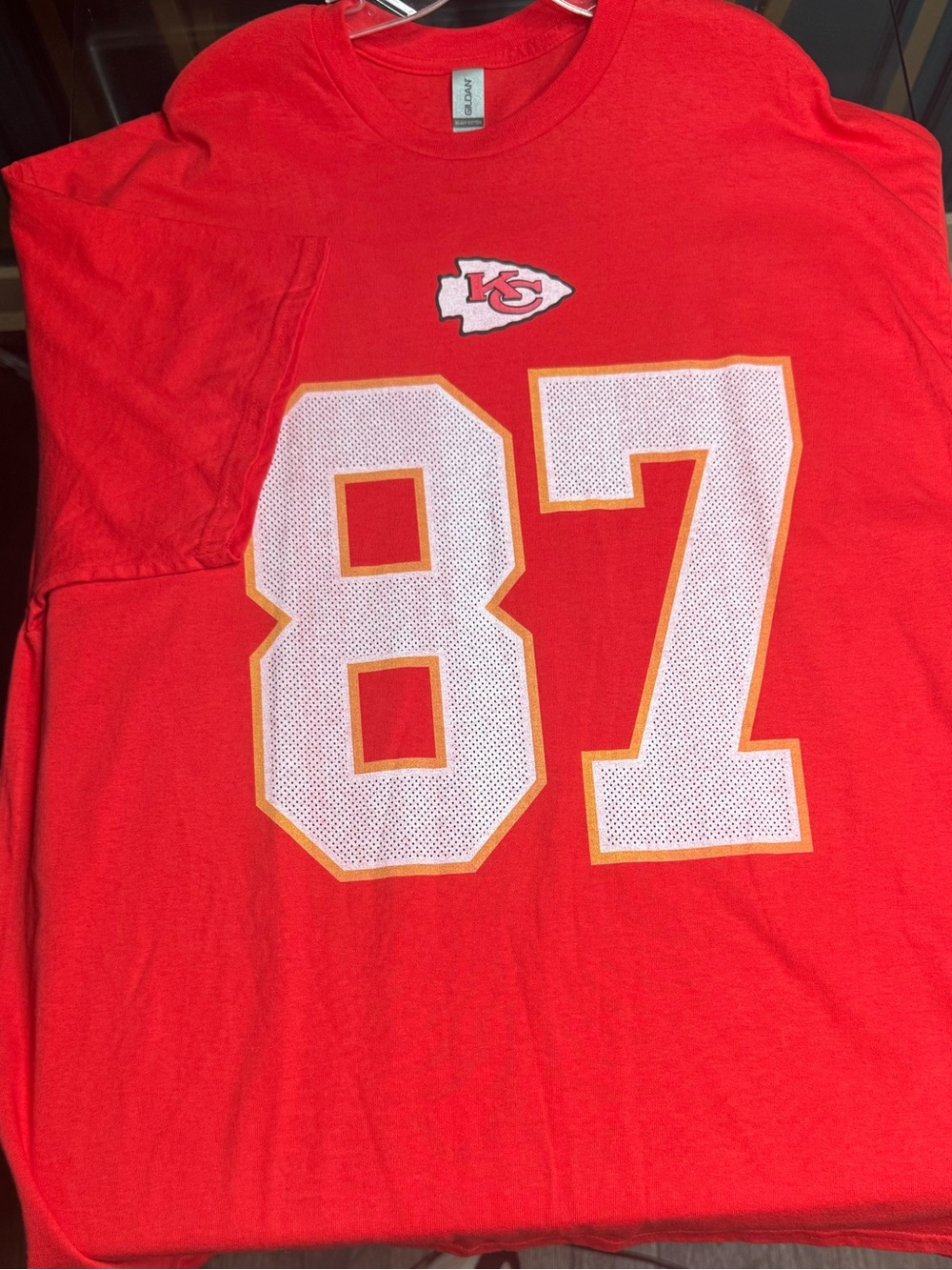 Kansas City Chiefs adult Red #87 Football Tee